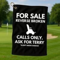 Back Up Terry Put It In Reverse Cool Gift Golf Towel thumb 1