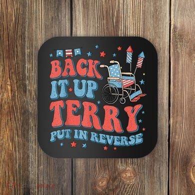 Back Up Terry Put It In Reverse Firework Funny 4th Of July Shirts Coaster