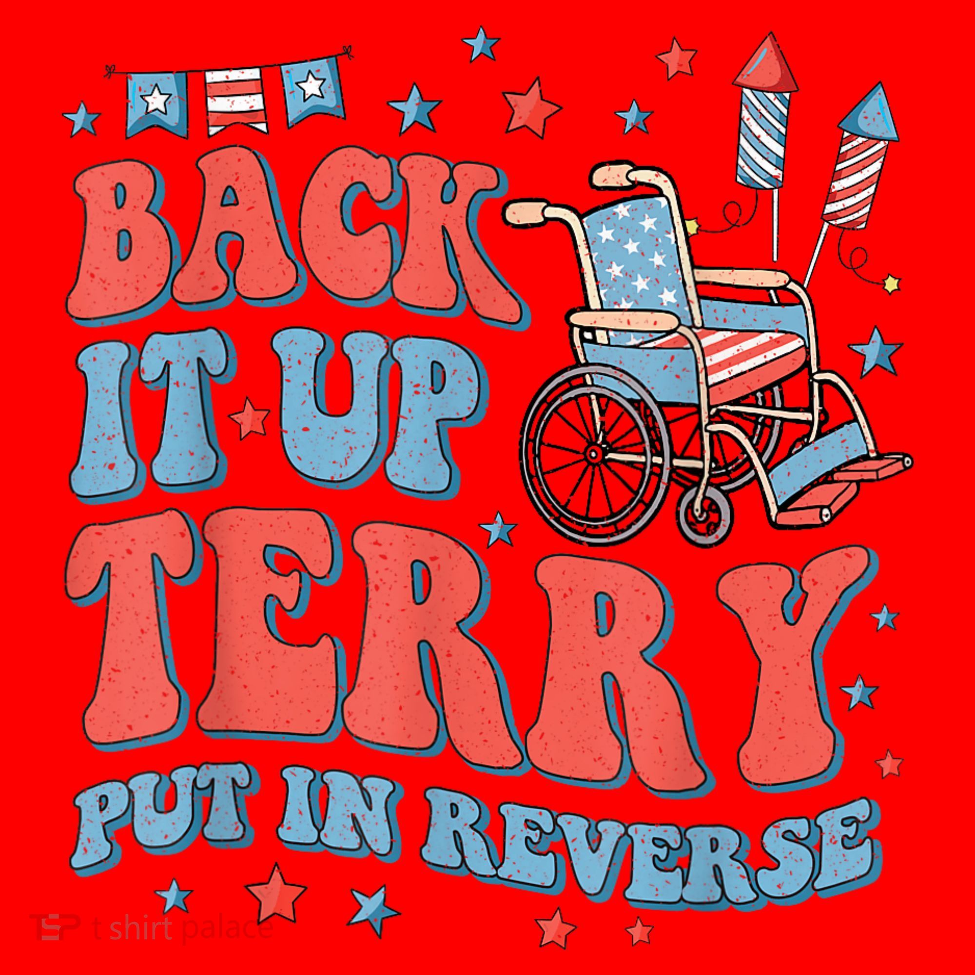 Back Up Terry Put It In Reverse Firework Funny 4th Of July Shirts Santa Hat