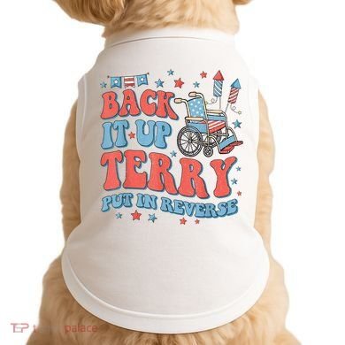 Back Up Terry Put It In Reverse Firework Funny 4th Of July Shirts Doggie Tank