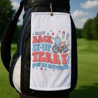 Back Up Terry Put It In Reverse Firework Funny 4th Of July Shirts Golf Towel thumb 2