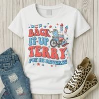 Back Up Terry Put It In Reverse Firework Funny 4th Of July Shirts Women's T-Shirt thumb 3