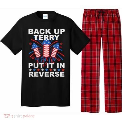 Back Up Terry Put It In Reverse Firework Funny 4th Of July Pajama Set