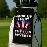 Back Up Terry Put It In Reverse Firework Funny 4th Of July Golf Towel thumb 2