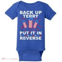 Back Up Terry Put It In Reverse Firework Funny 4th Of July Baby Bodysuit thumb 0