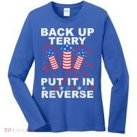 Back Up Terry Put It In Reverse Firework Funny 4th Of July Women's Long Sleeve Shirt thumb 0