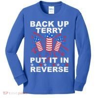 Back Up Terry Put It In Reverse Firework Funny 4th Of July Kids Long Sleeve Shirt thumb 0