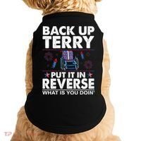 Back Up Terry Put It In Reverse Firework Funny 4th Of July Doggie Tank thumb 0