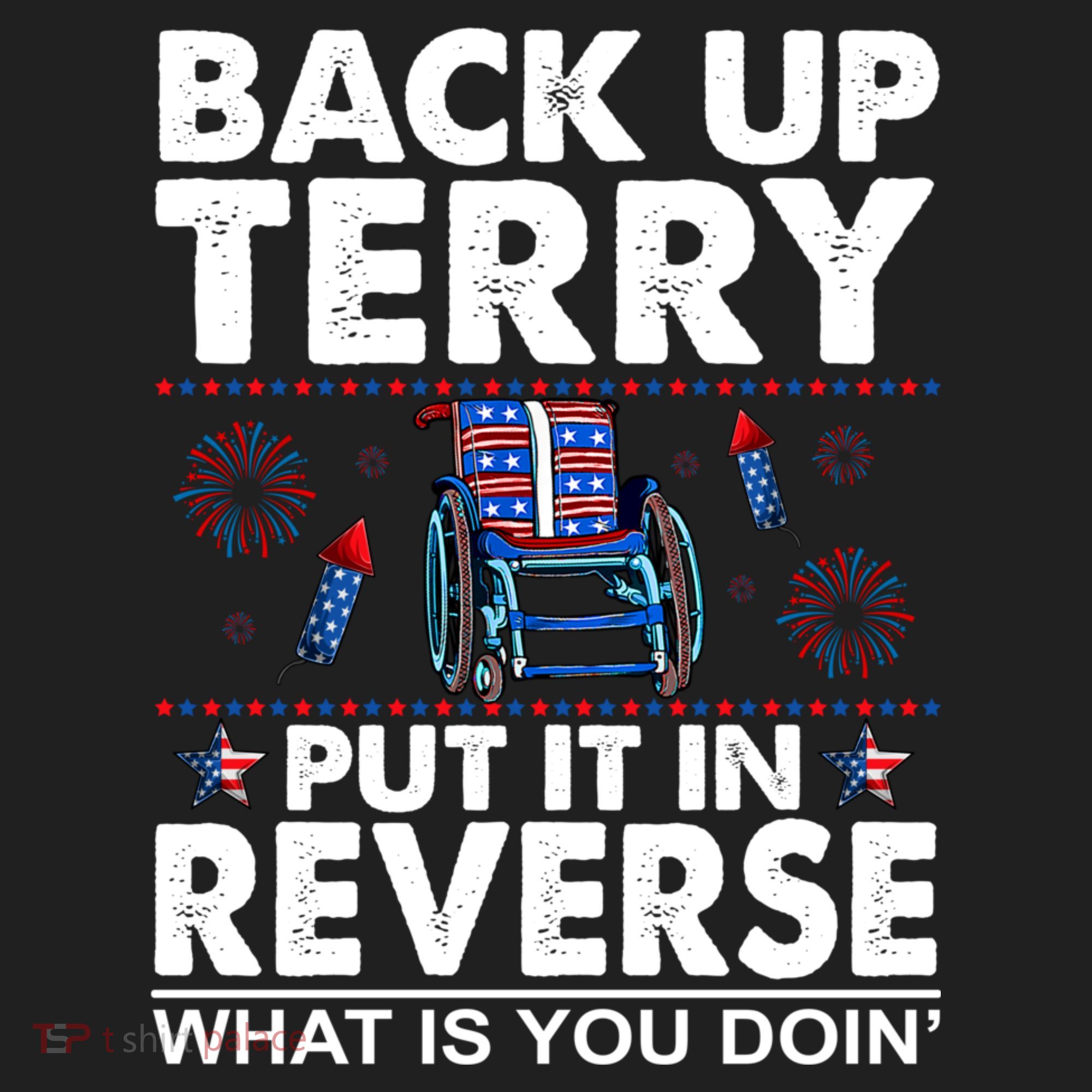 Back Up Terry Put It In Reverse Firework Funny 4th Of July Beanie
