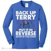 Back Up Terry Put It In Reverse Firework Funny 4th Of July Kids Long Sleeve Shirt thumb 0