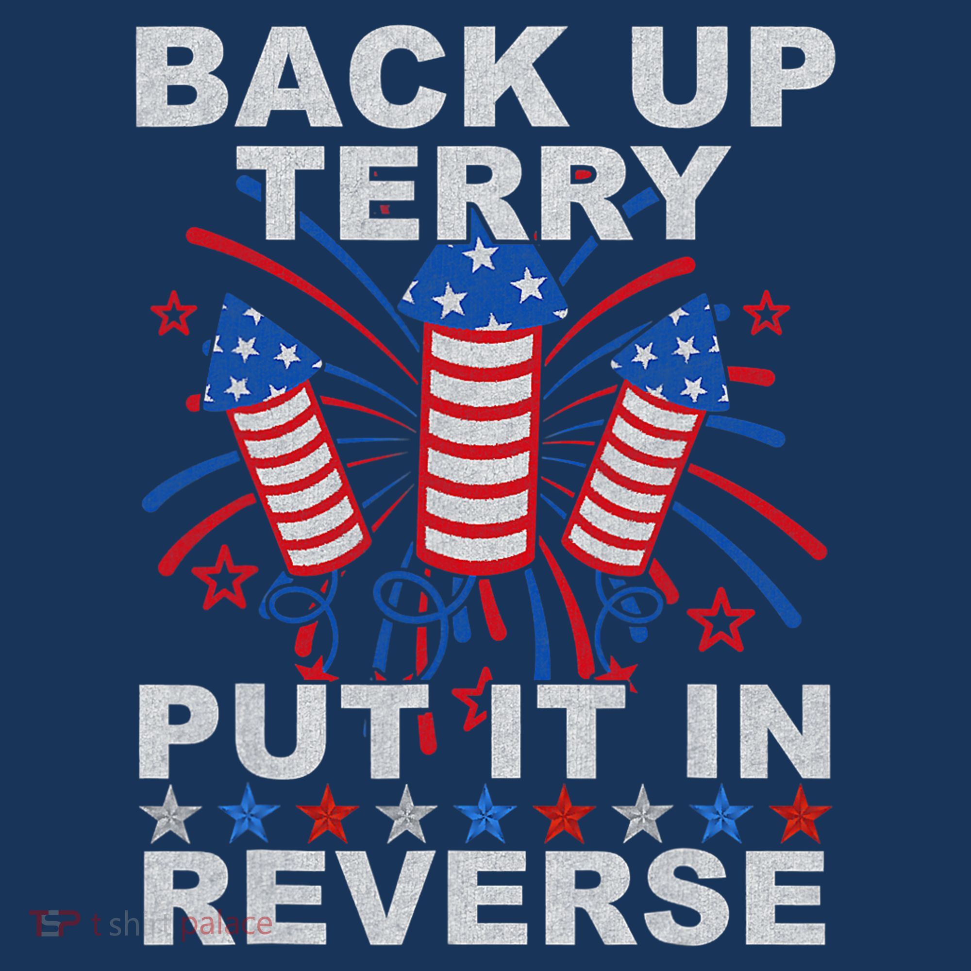 Back Up Terry Put It In Reverse Firework Funny 4th Of July Beanie