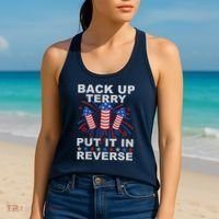 Back Up Terry Put It In Reverse Firework Funny 4th Of July Women's Tank Top thumb 2
