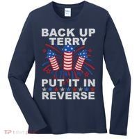 Back Up Terry Put It In Reverse Firework Funny 4th Of July Women's Long Sleeve Shirt thumb 0