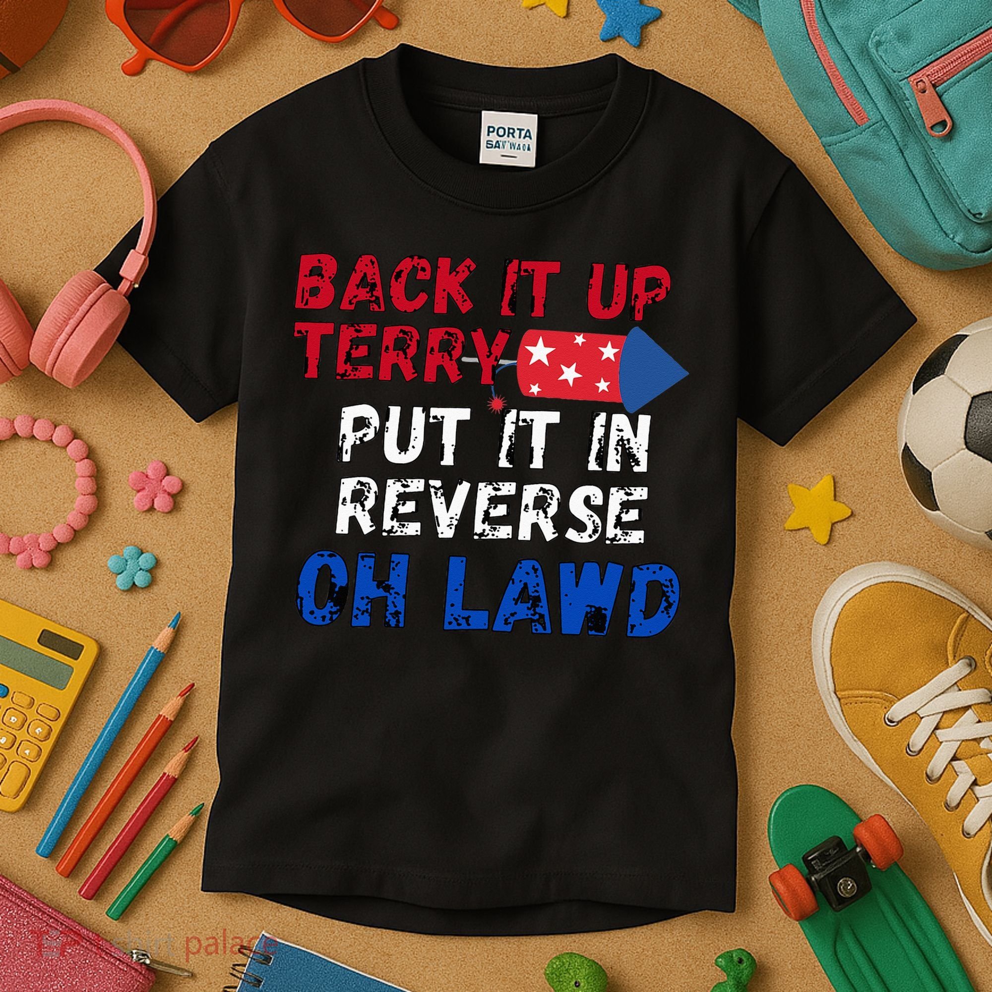 Back Up Terry 4th of July Kids T-Shirt