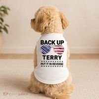 Back Up Terry Put It In Reverse Funny 4th Of July Doggie Tank thumb 2