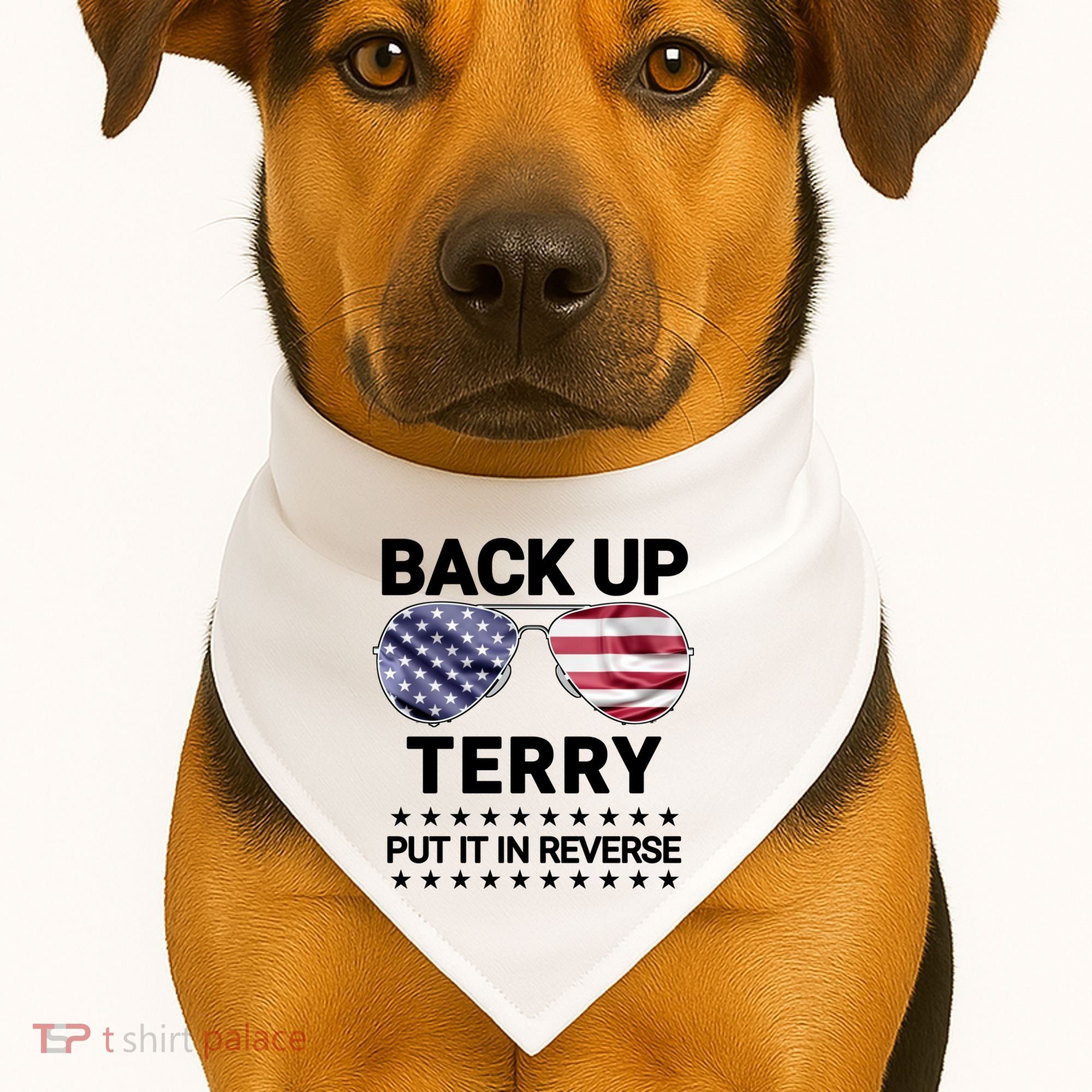 Back Up Terry Put It In Reverse Funny 4th Of July USA-Made Doggie Bandana