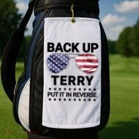Back Up Terry Put It In Reverse Funny 4th Of July Golf Towel thumb 2