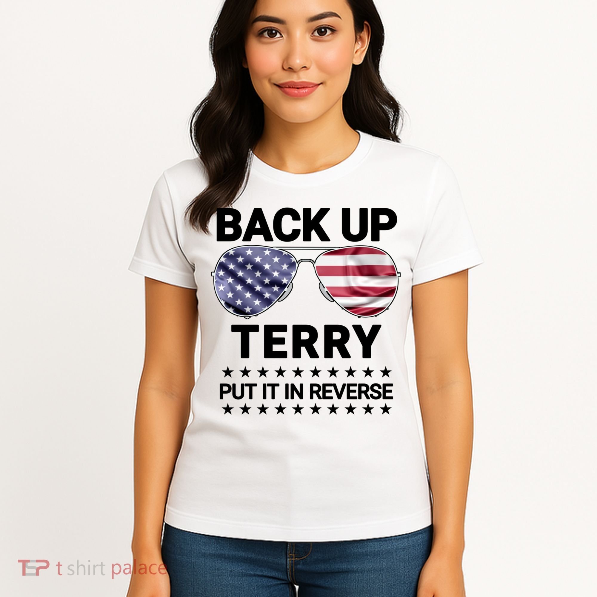 Back Up Terry Put It In Reverse Funny 4th Of July Women's T-Shirt