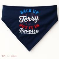 Back Up Terry Put It In Reverse Firework Funny 4th Of July USA-Made Doggie Bandana thumb 0