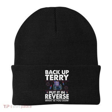 Back Up Terry Put It In Reverse Firework Funny 4th Of July Beanie