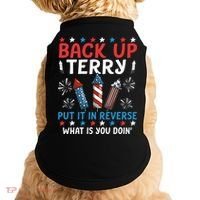 Back Up Terry Put It In Reverse July 4th Of July Fireworks Doggie Tank thumb 0