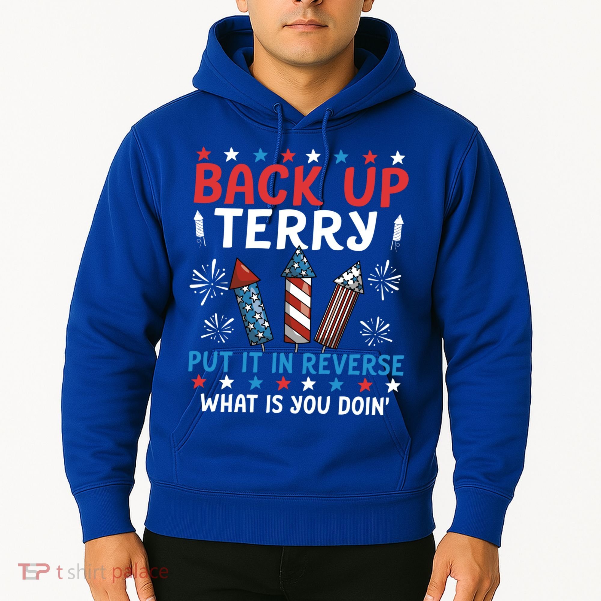Back Up Terry Put It In Reverse July 4th Of July Fireworks Hoodie