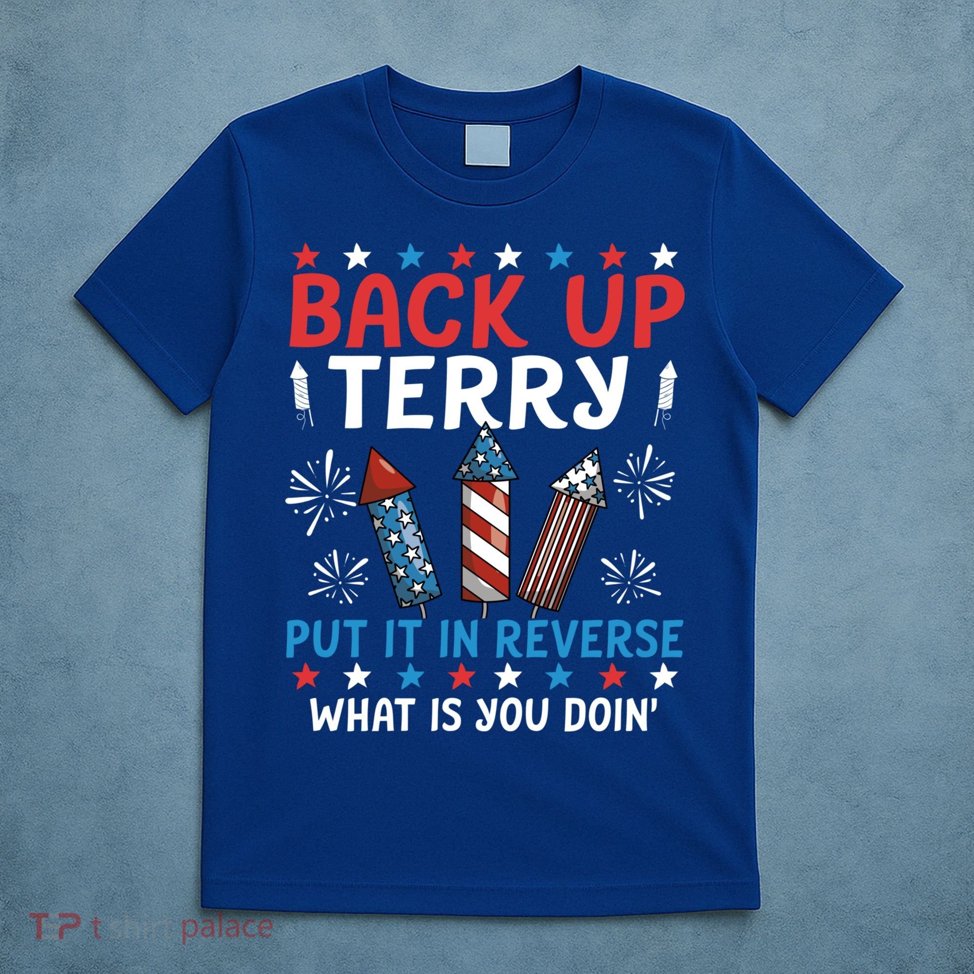 Back Up Terry Put It In Reverse July 4th Of July Fireworks T-Shirt