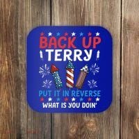 Back Up Terry Put It In Reverse July 4th Of July Fireworks Coaster thumb 0