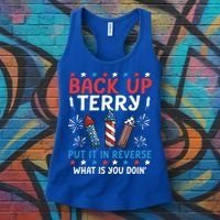 Back Up Terry Put It In Reverse July 4th Of July Fireworks Women's Tank Top thumb 3