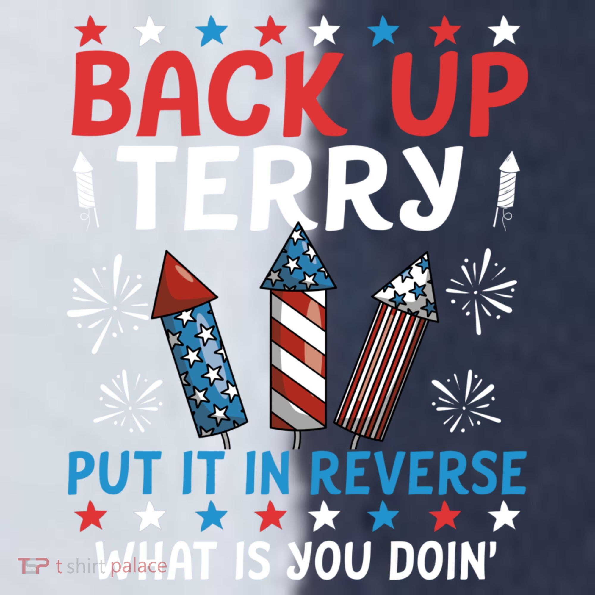 Back Up Terry Put It In Reverse July 4th Of July Fireworks Sport-Tek Competitor United Soccer Jersey