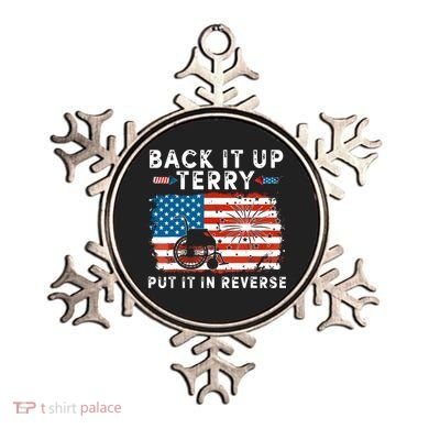 Back Up Terry Put It In Reverse 4th July Us Flag Fireworks Ornament
