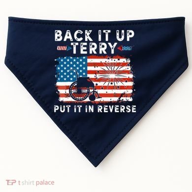 Back Up Terry Put It In Reverse 4th July Us Flag Fireworks USA-Made Doggie Bandana