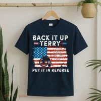 Back Up Terry Put It In Reverse 4th July Us Flag Fireworks T-Shirt thumb 2