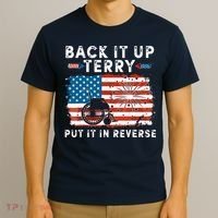Back Up Terry Put It In Reverse 4th July Us Flag Fireworks T-Shirt thumb 3