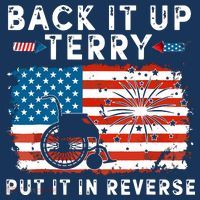 Back Up Terry Put It In Reverse 4th July Us Flag Fireworks Beanie thumb 2