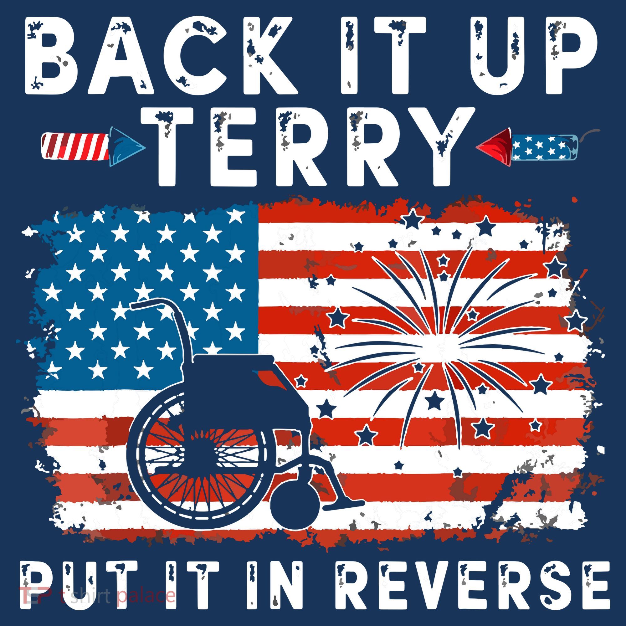 Back Up Terry Put It In Reverse 4th July Us Flag Fireworks Mousepad