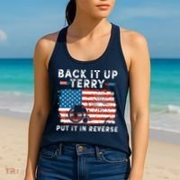 Back Up Terry Put It In Reverse 4th July Us Flag Fireworks Women's Tank Top thumb 2