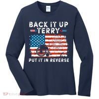 Back Up Terry Put It In Reverse 4th July Us Flag Fireworks Women's Long Sleeve Shirt thumb 0
