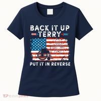 Back Up Terry Put It In Reverse 4th July Us Flag Fireworks Women's T-Shirt thumb 0