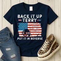 Back Up Terry Put It In Reverse 4th July Us Flag Fireworks Women's T-Shirt thumb 3