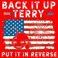Back Up Terry Put It In Reverse 4th July Us Flag Fireworks Santa Hat thumb 1