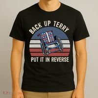 Back Up Terry Put It In Reverse Firework Vintage 4th Of July T-Shirt thumb 3