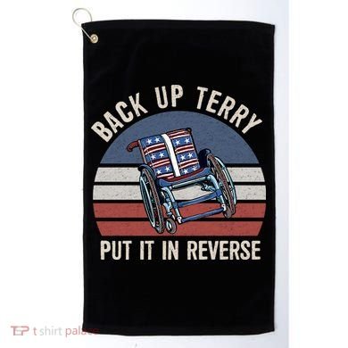 Back Up Terry Put It In Reverse Firework Vintage 4th Of July Golf Towel