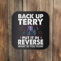 Back Up Terry Put It In Reverse Firework Funny 4th Of July Coaster thumb 0