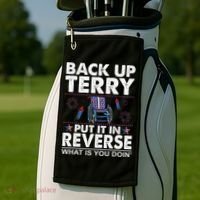 Back Up Terry Put It In Reverse Firework Funny 4th Of July Golf Towel thumb 2