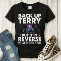 Back Up Terry Put It In Reverse Firework Funny 4th Of July Women's T-Shirt thumb 3