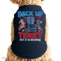 Back Up Terry Put It In Reverse Funny 4th Of July Fireworks Doggie Tank thumb 0