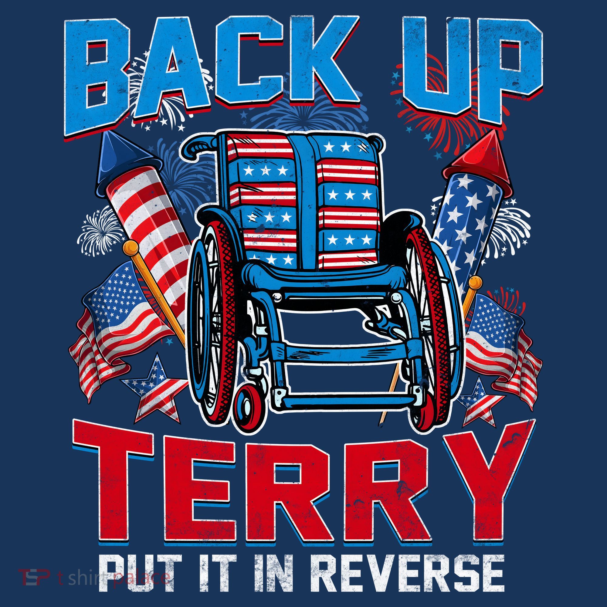 Back Up Terry Put It In Reverse Funny 4th Of July Fireworks Hoodie