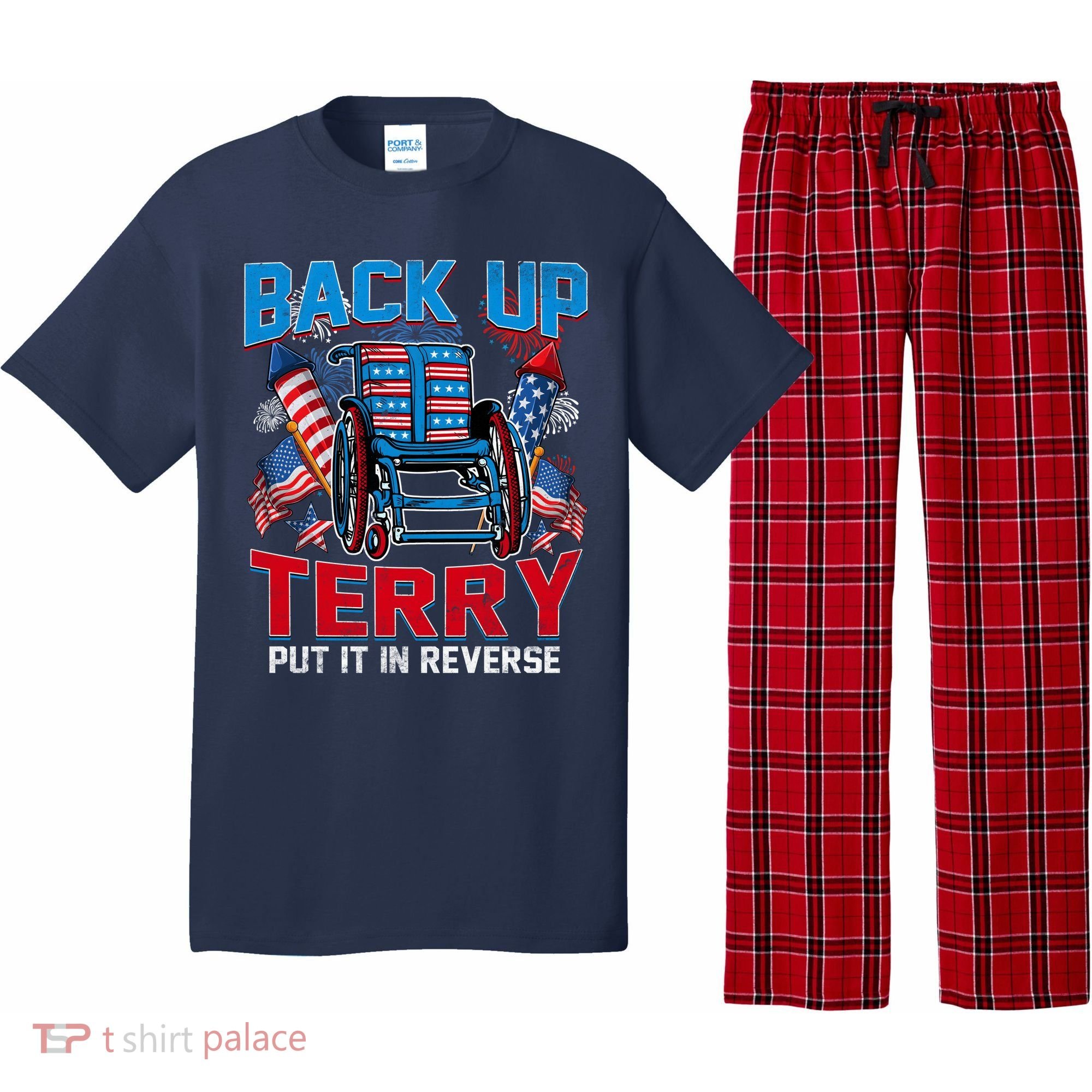 Back Up Terry Put It In Reverse Funny 4th Of July Fireworks Pajama Set