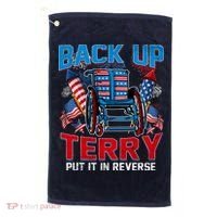 Back Up Terry Put It In Reverse Funny 4th Of July Fireworks Golf Towel thumb 0
